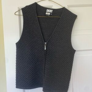 DKNY Dark Grey Knit Vest
